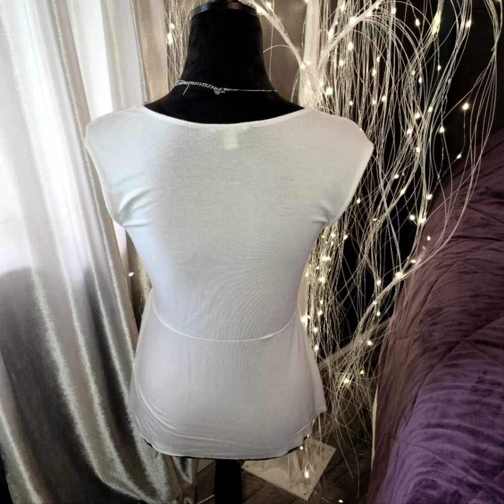 Cato White Draped Top - Picture 2 of 3